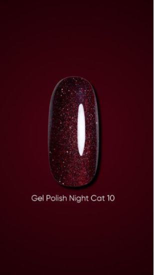  Зображення Гель лак Dark Night Cat 10, 6ml 