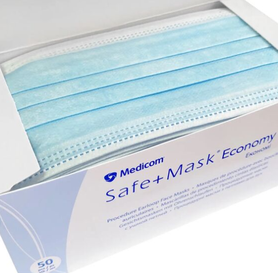  Зображення Маска медична Блакитна Medicom (50шт) 