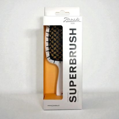  Зображення Janeke Superbrush the original гребінець продувна, щітка для волосся білого кольору з чорним 