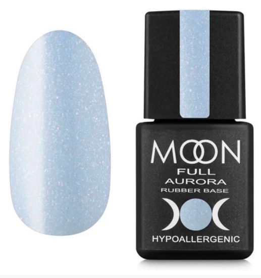  Зображення MOON FULL AURORA Shimer Rubber Base, 8 ml №2009 