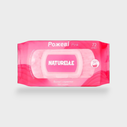  Зображення Серветка волога 72шт Naturelle PINK (з клапаном) 