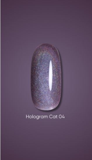  Зображення Гель лак Dark Hologram Cat 04, 6ml 