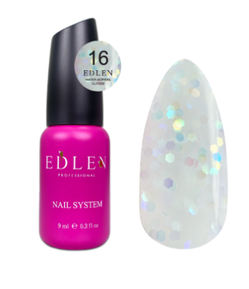  Зображення Edlen Water Acrygel Glitter 9ml №16 