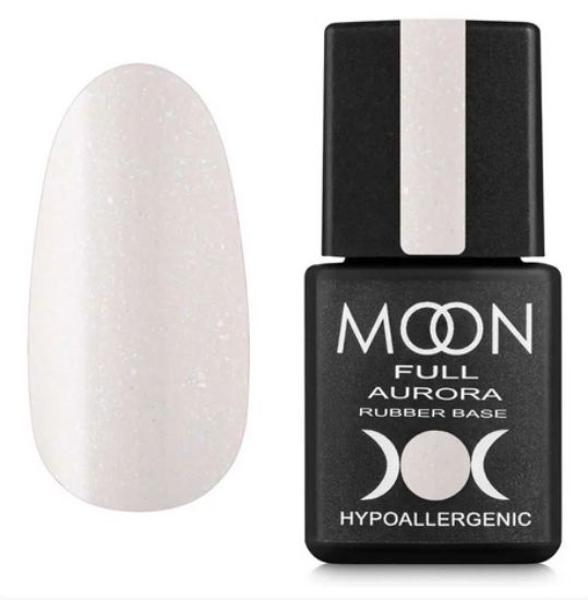  Зображення MOON FULL AURORA Shimer Rubber Base, 8 ml №2002 