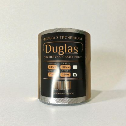  Зображення Фольга DUGLAS перукарня, тиснена 12см x 250м (щільність 13 мкм) 