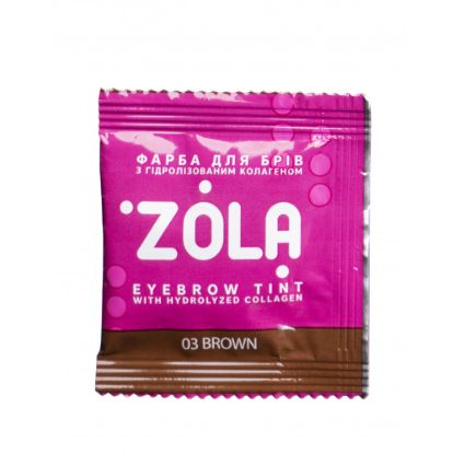 Зображення Zola краска для бровей с коллагеном в саше 5ml (03 Brown) 