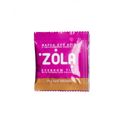  Зображення Zola краска для бровей с коллагеном в саше 5ml (01 Light Brown) 