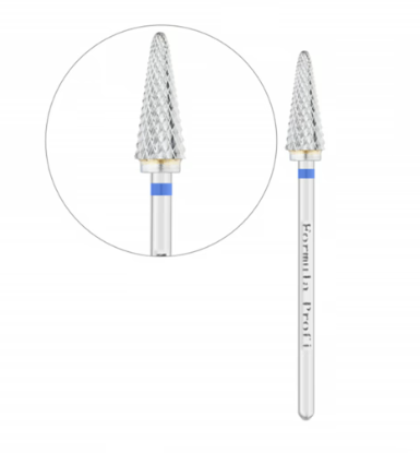  Зображення Фреза ТВС Конус скруглений подовжений широкий СИНЯ (Корея) 