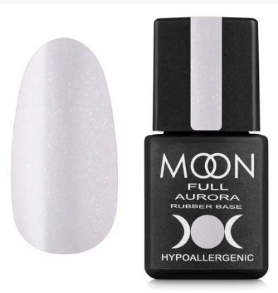  Зображення MOON FULL AURORA Shimer Rubber Base, 8 ml №2007 