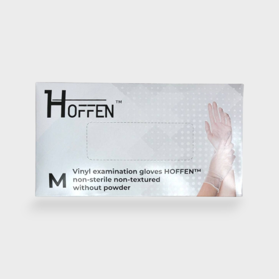  Зображення Рукавички вінілові HOFFEN розмір M 