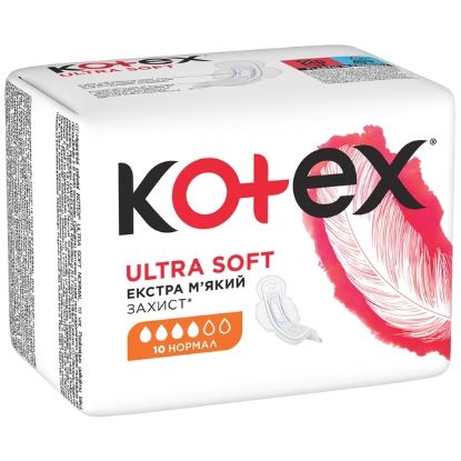  Зображення Гігієнічні прокладки Kotex Ultra Soft Normal 10 шт 