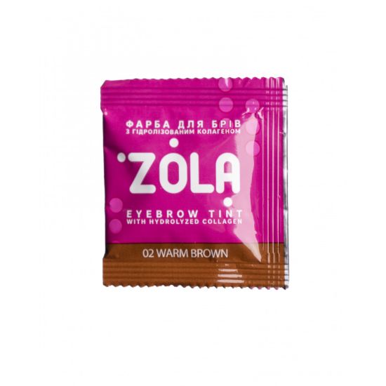  Зображення Zola краска для бровей с коллагеном в саше 5ml (02 Warm Brown) 