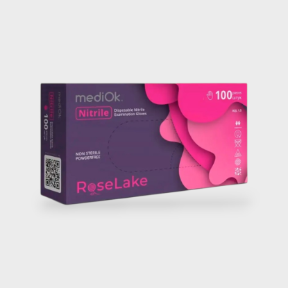  Зображення Нітрилові рукавички MediOK Rose Lake, L 3.5 g(рожеві) 