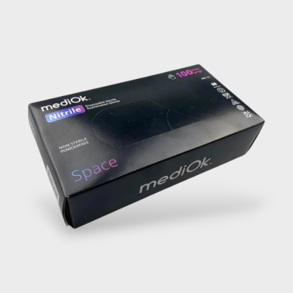  Зображення Нітрилові рукавички MediOK, XS 3.5g (чорні) 