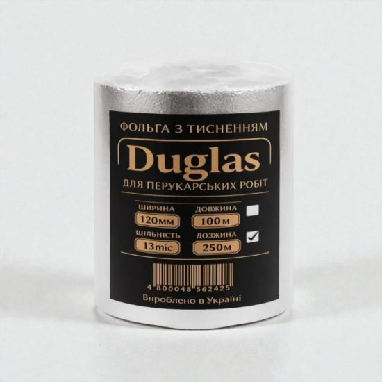  Зображення Фольга DUGLAS перукарня, тиснена 12см x 250м (щільність 13 мкм) Апельсинка 
