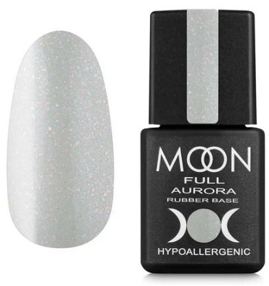  Зображення MOON FULL AURORA Shimer Rubber Base, 8 ml №2004 