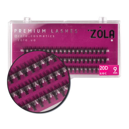  Зображення Zola Ресницы-пучки 20D (9mm) 